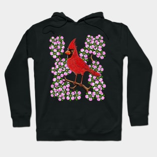 Red Cardinal bird dogwood flower North Carolina Virginia Hoodie